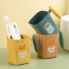 Cartoon toothbrush cup, large-capacity household plastic high-temperature resistant washbasin cup, thickened little yellow duck children's brushing cup details Picture